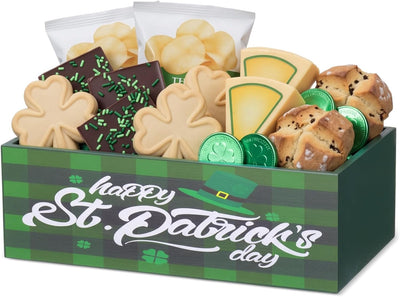 Cuenco de madera para dulces día de San Patricio trébol irlandés