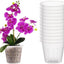 Maceta plástico transparente para orquídeas 5pulg 12 pzas