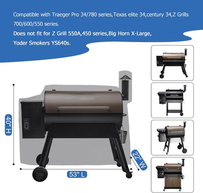 Cubierta parrilla Traeger Pro 34 y 780 600D impermeable