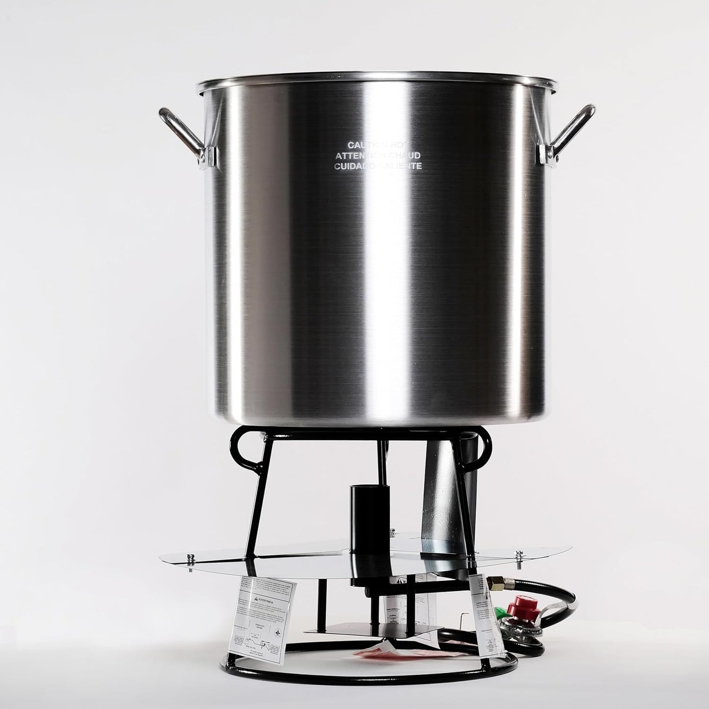 Paquete olla ebullición portátil 60qt aluminio con quemador