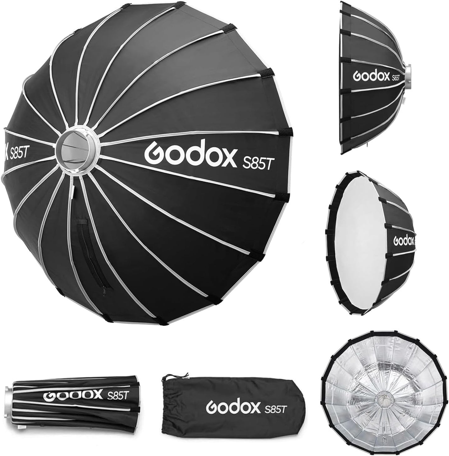 Softbox 85cm Bowens 1s rápida para luz estudio