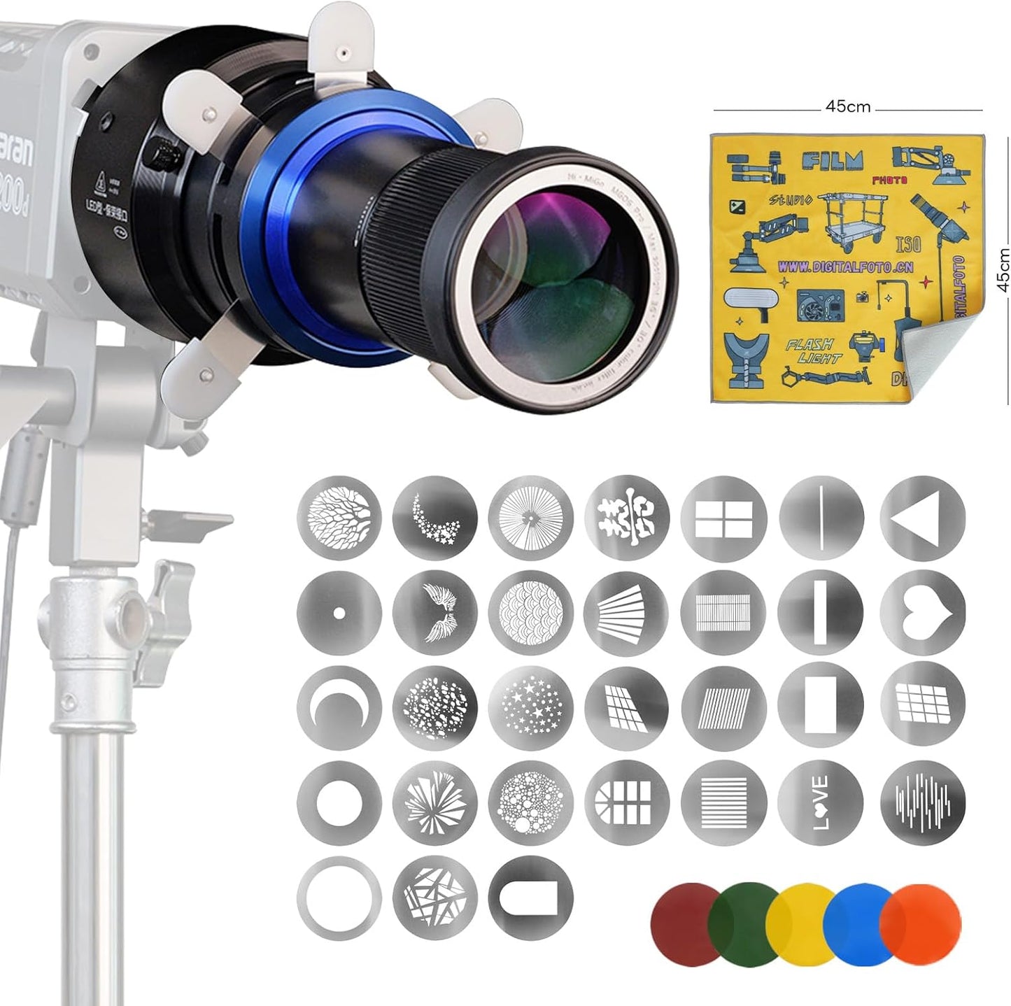 Accesorio iluminación estudio snoot compatible Aputure Storm 400X