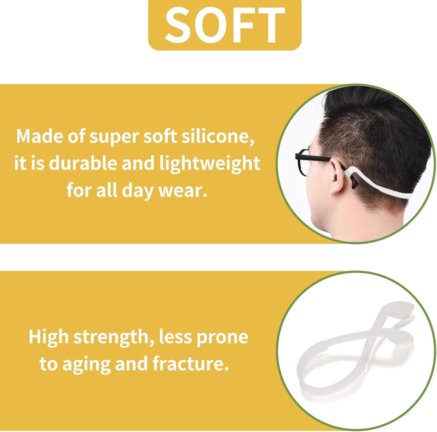 Correas silicona antideslizantes para gafas deportivas