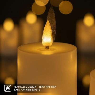 Velas LED parpadeantes temporizador 5 pzas acrílicas