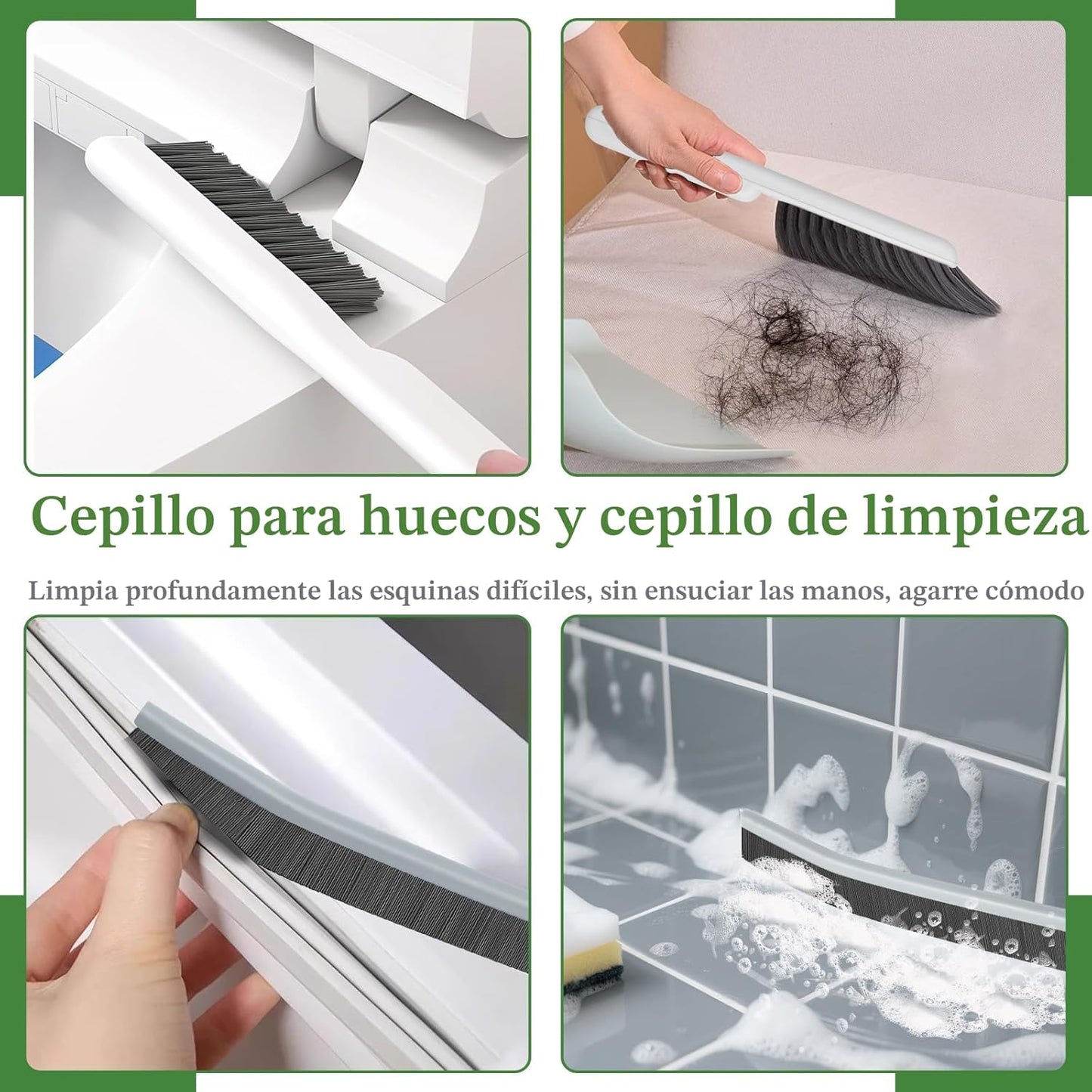 15 Pzas Cepillo Grietas Cerdas Duras Hogar Baño Cocina