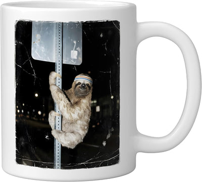 Taza Cerámica Retrô con Cinta para Entrenamiento Nocturno