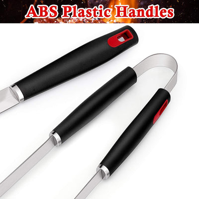 Set 7 accesorios parrilla acero inox con bolsa almacenamiento