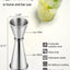 Juego jigger acero inox 1/2oz doble cara plateado