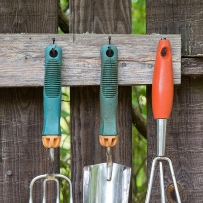 20 Pzas Ganchos Hierro para Herramientas Jardín Garaje
