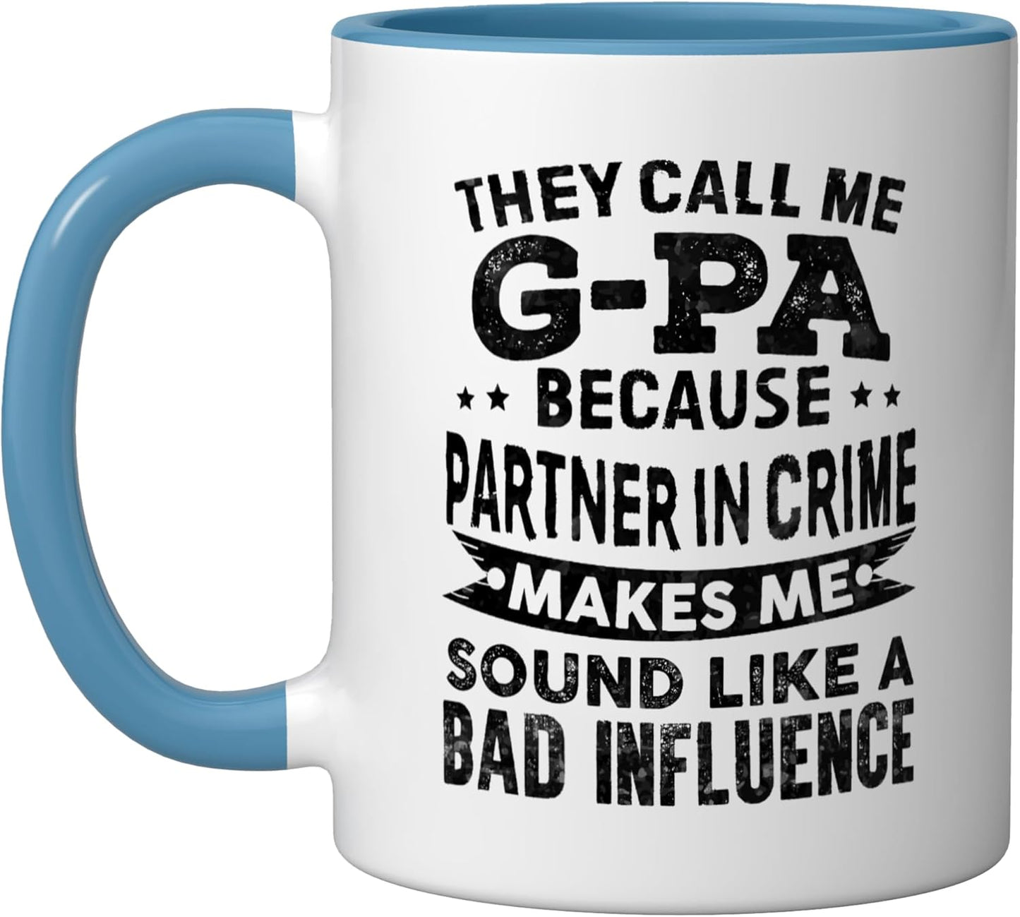 Taza Cerámica Abuelo Humorístico Azul/Blanco