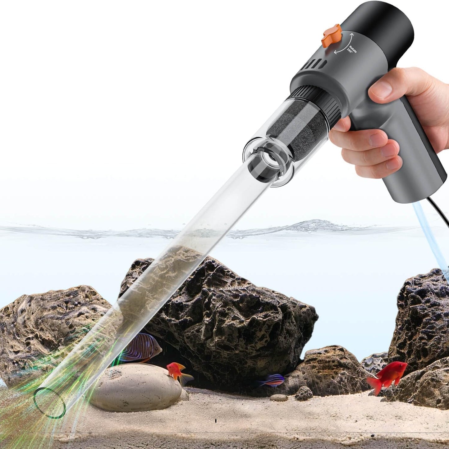 Kit limpieza grava acuario aspiradora 6en1 alta presion