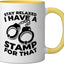 Taza Cerámica Oficial Aduanas Amarillo/Blanco
