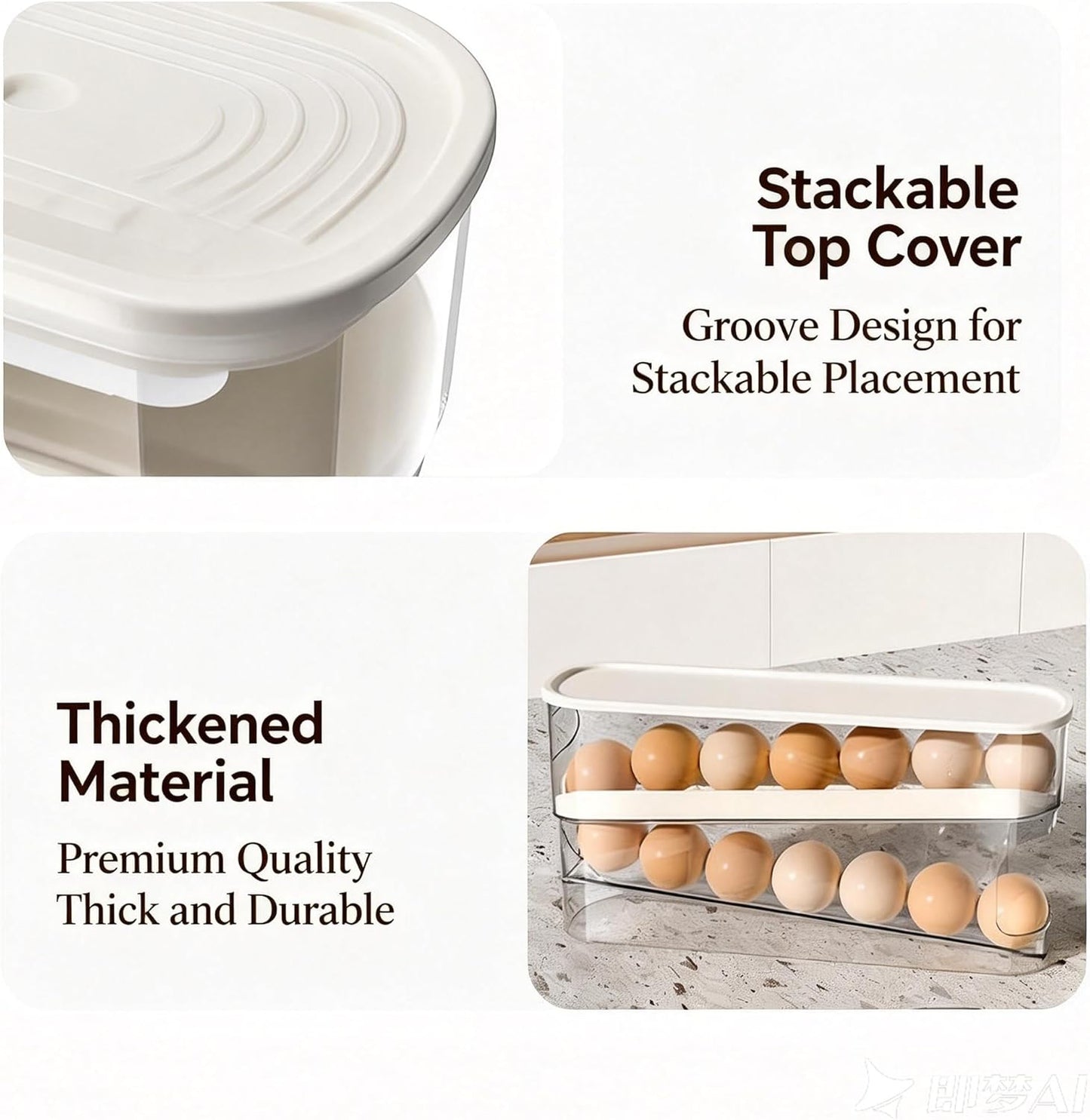 Soporte transparente huevos 12uds plástico sin BPA