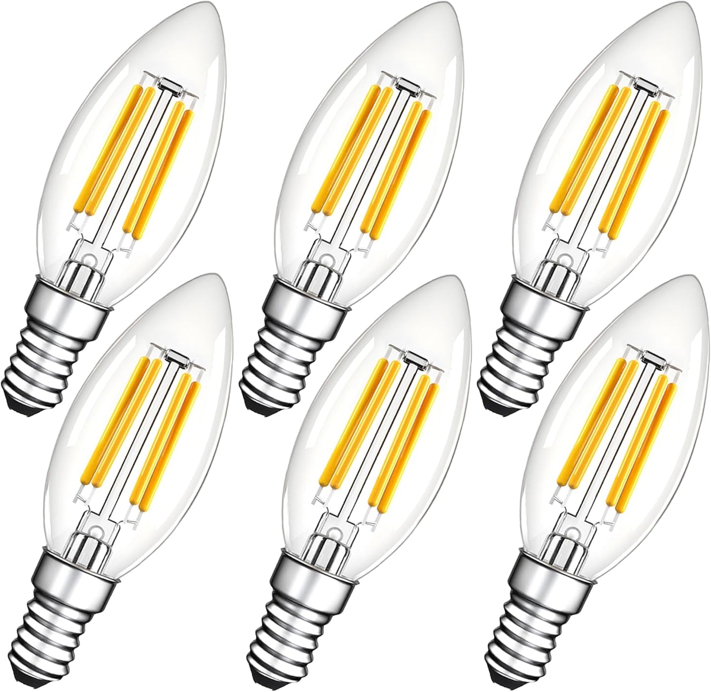 Bombilla LED E12 regulable filamento 6W 2700K vintage