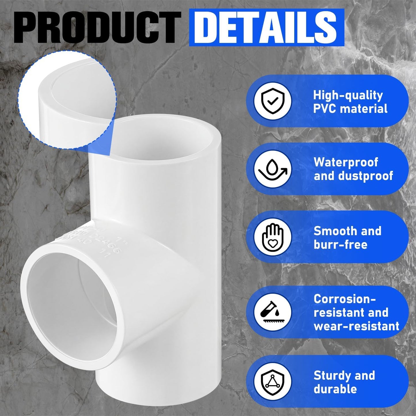 10 Pzas Tee PVC Sch40 para muebles jardín estantería
