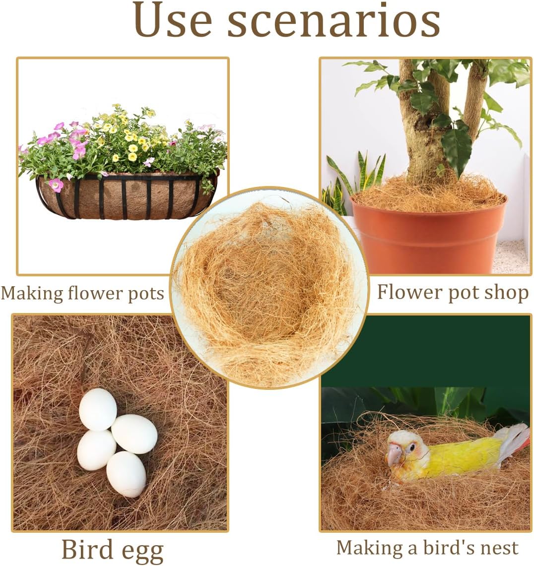 Mulch fibra cáscara coco seda orquídeas cubierta musgo