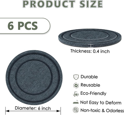 Tapete fieltro 6 pulg posavasos absorbente para macetas