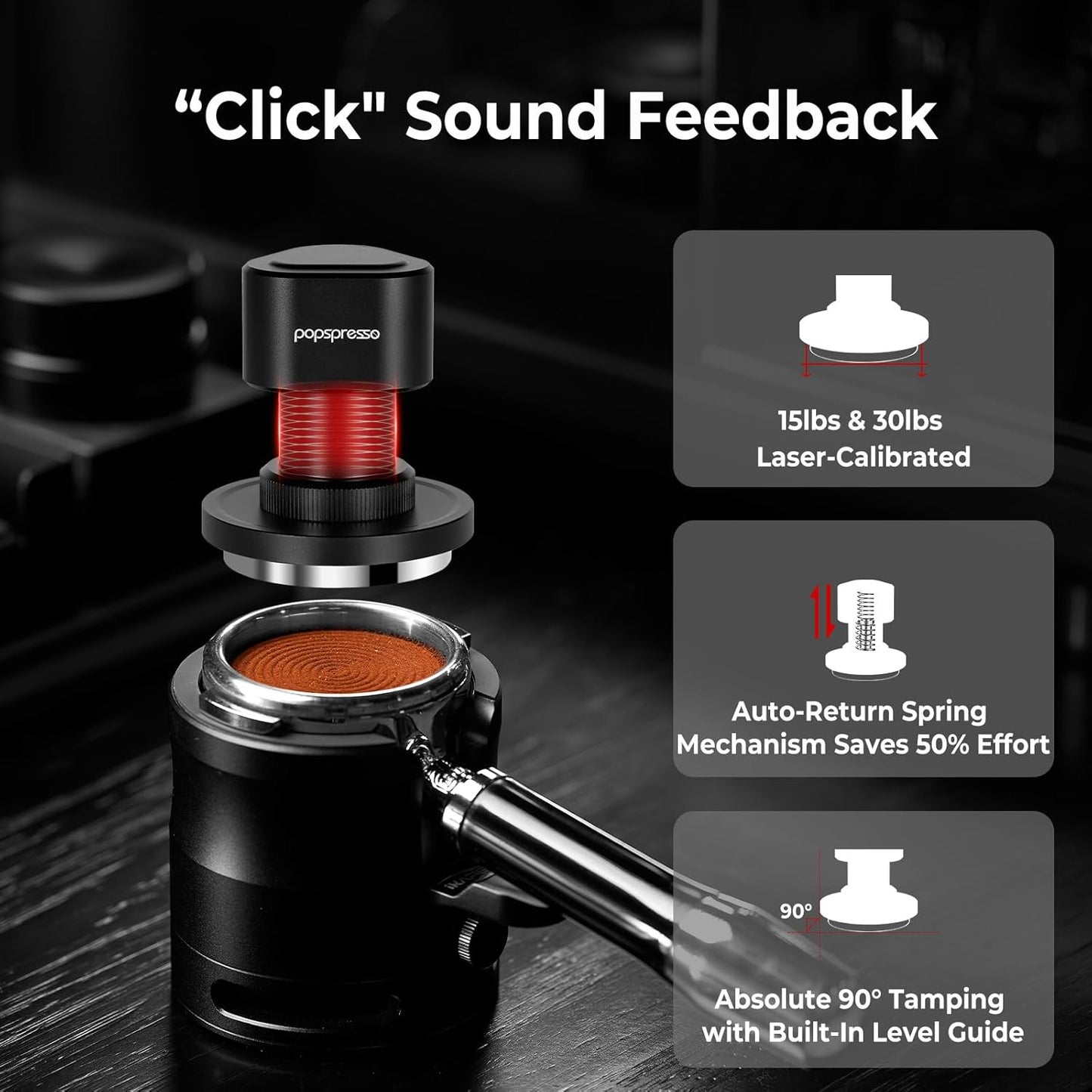 Tamper Espresso 58.35mm con Distribuidor Gravedad