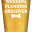 Vaso transparente para observador de planificación de bodas