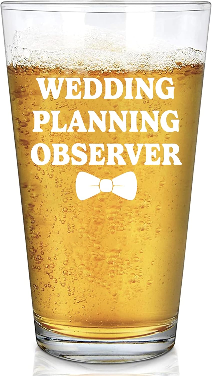 Vaso transparente para observador de planificación de bodas