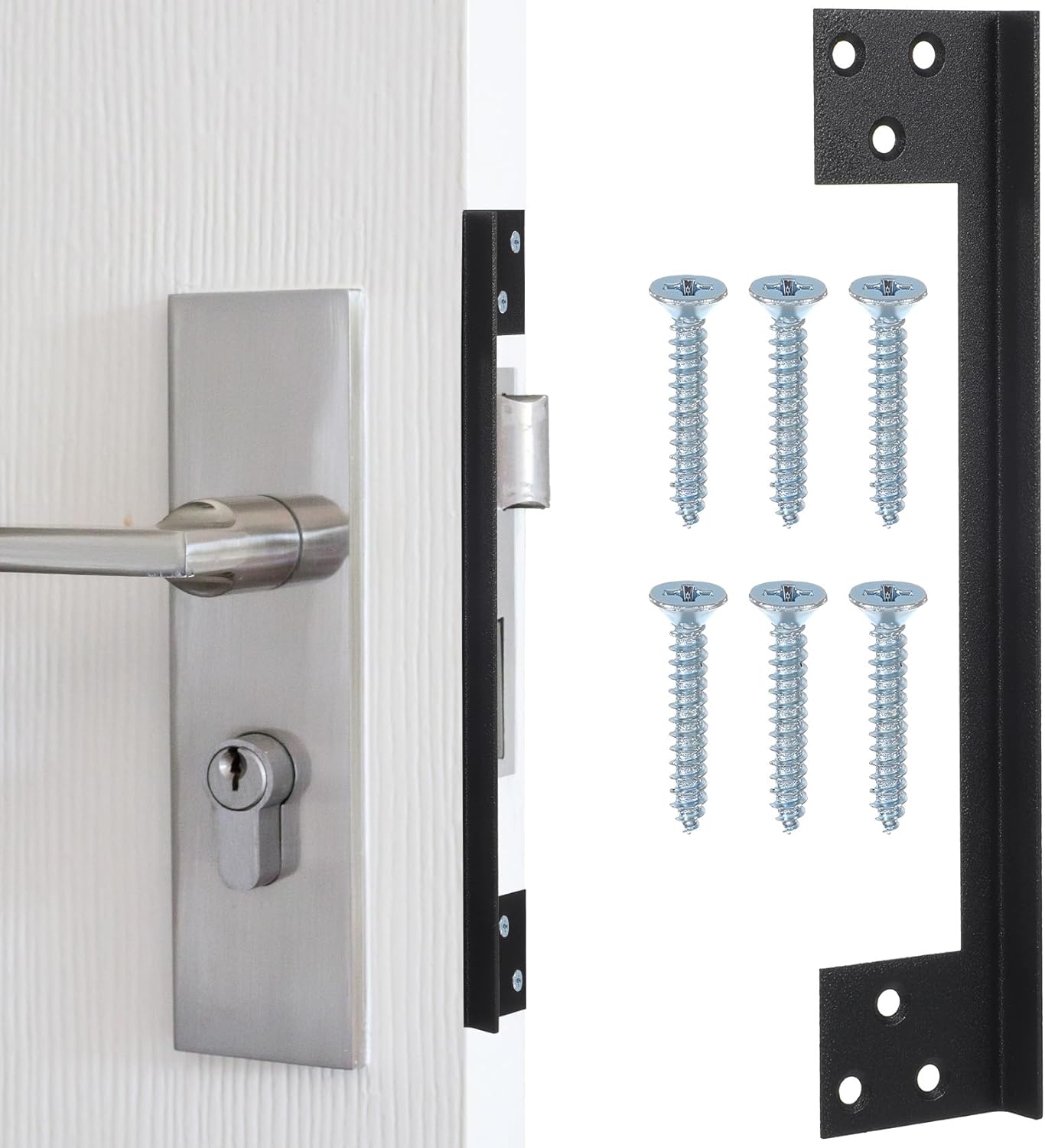 Protector puerta acero inox 7pulg set 1 negro