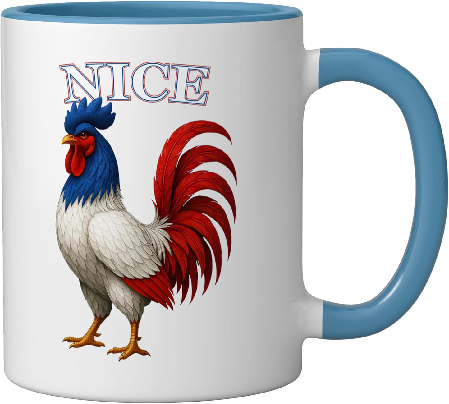Taza cerámica souvenir Francia azul/blanco