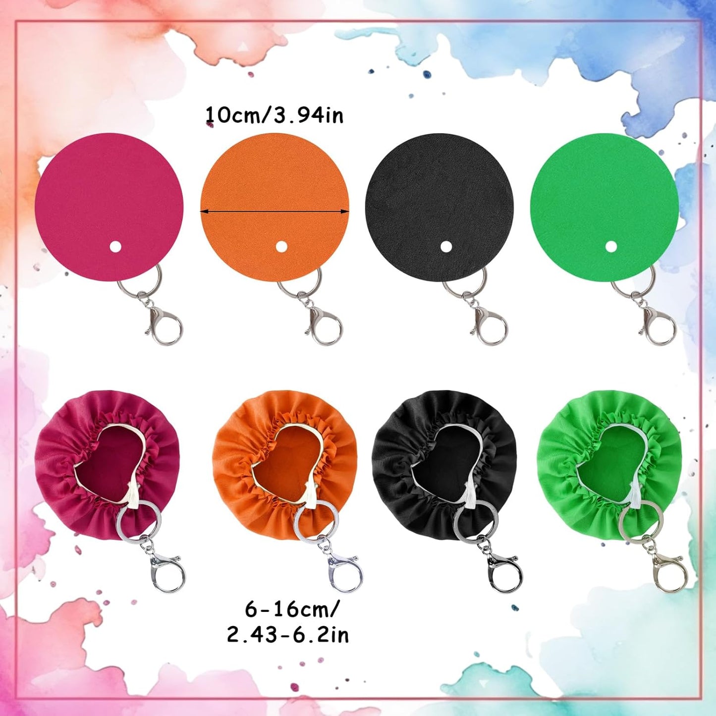 8 Protectores Tazas con Llavero Pajilla para Mujer