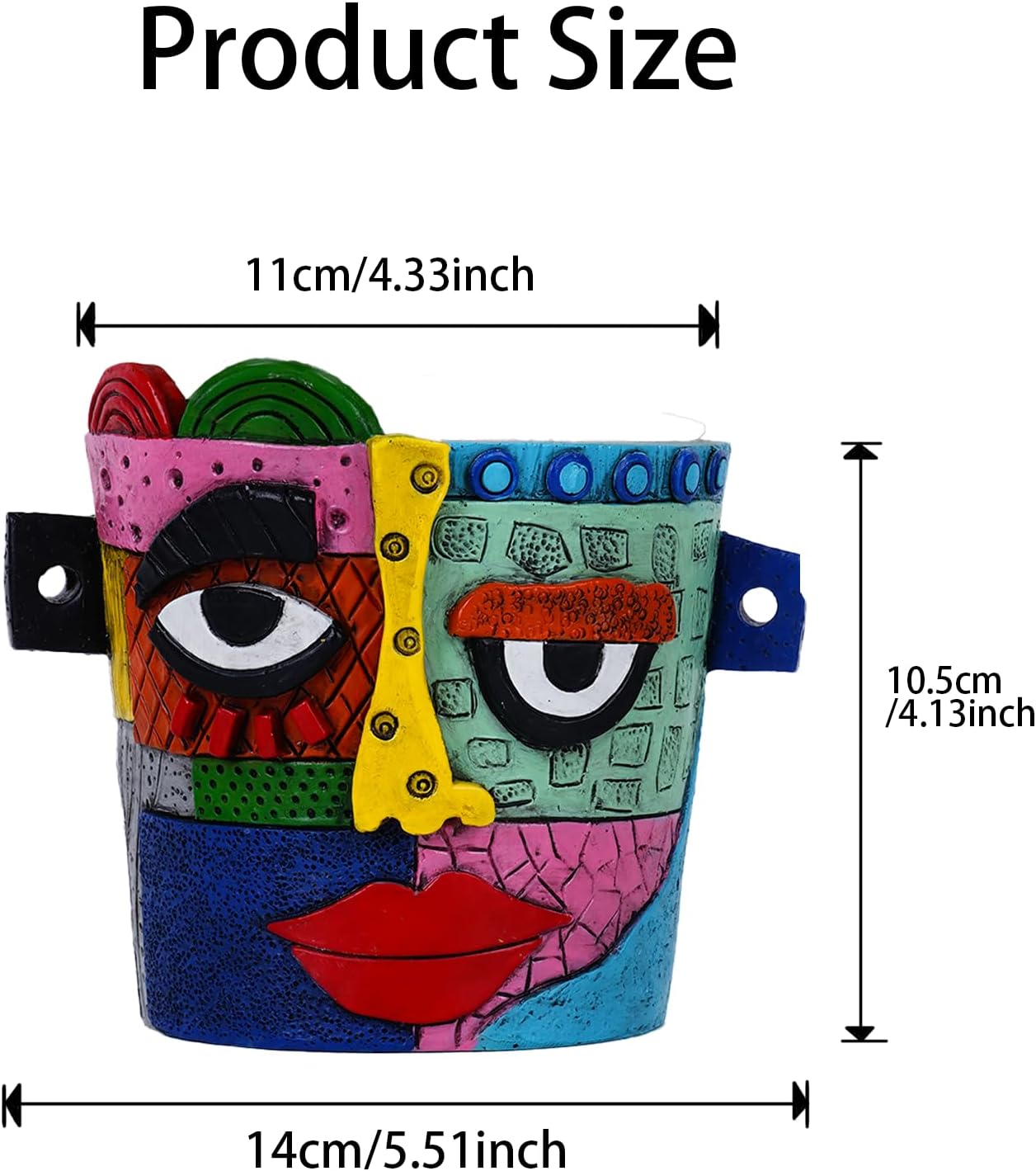 Maceta cara abstracta Picasso para plantas interior y jardín