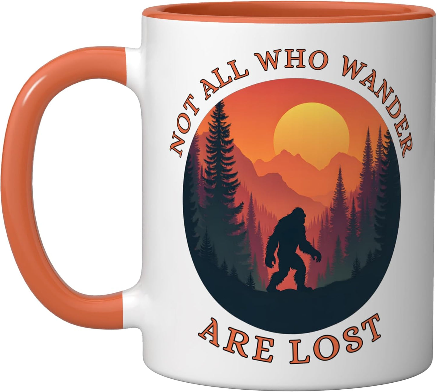 Taza cerámica Bigfoot Forest Hiking Camp naranja/blanca