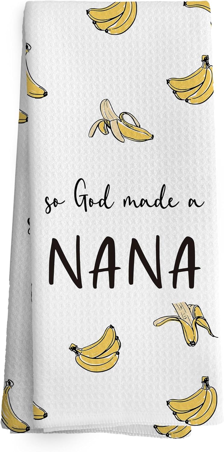 Toallas de cocina con diseño de plátano para regalo a abuela