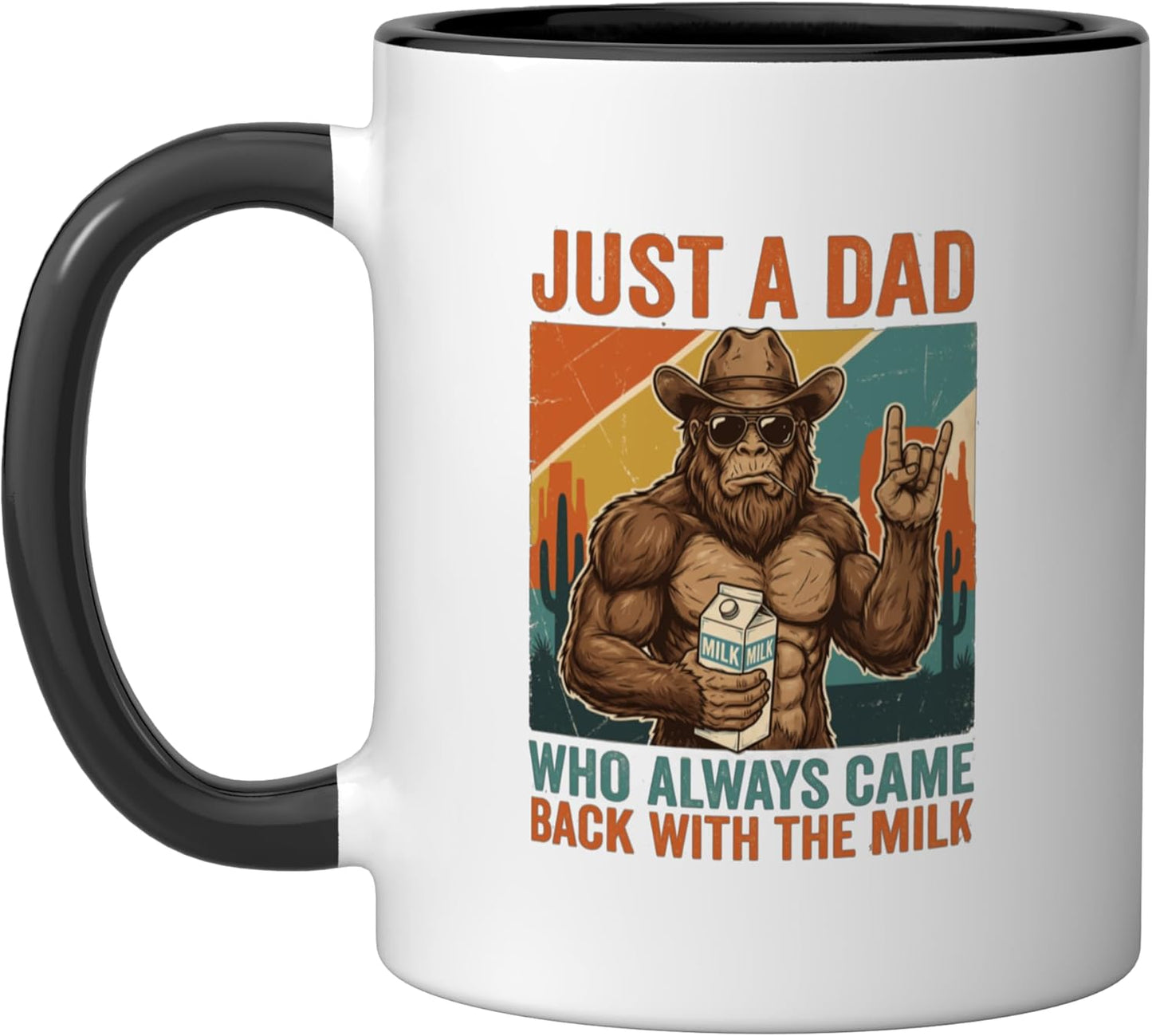 Taza cerámica Bigfoot Papa Negro/Blanco
