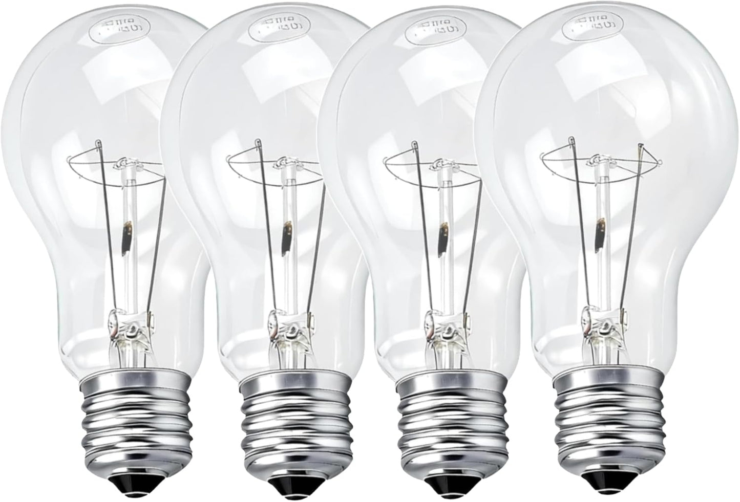 Lámpara A19 150W Incandescente Resistente 4 Pzas