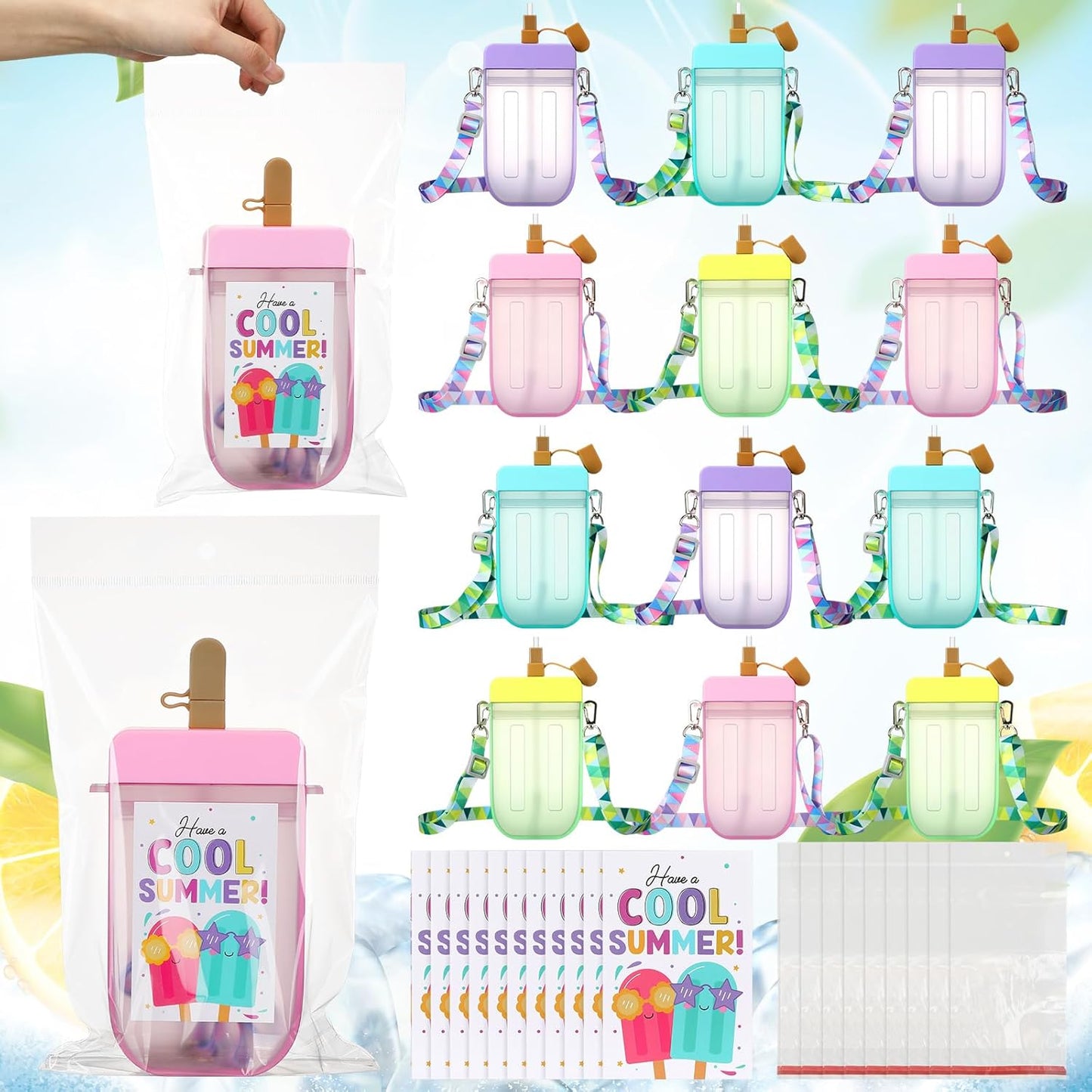 Set 12/36 pzas regalo fin de año botella agua