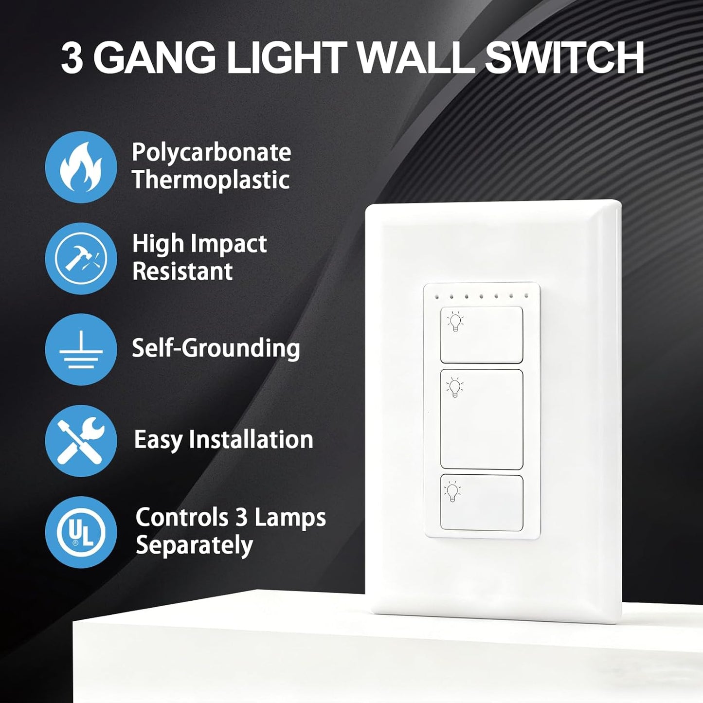 Interruptor luz WiFi control app Smart Life comp