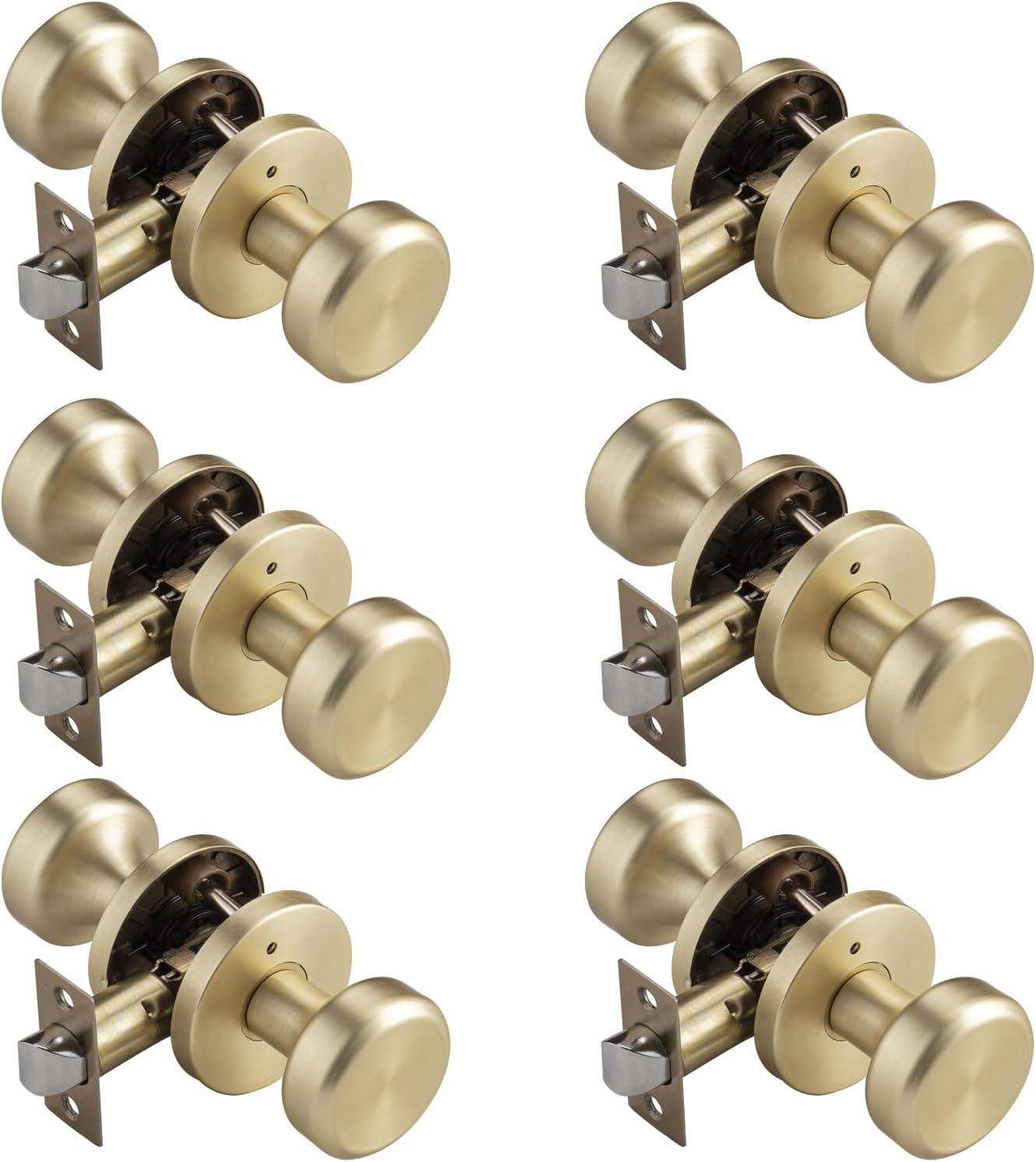 6 Pomas Dorados para Puerta Pismo Resistente
