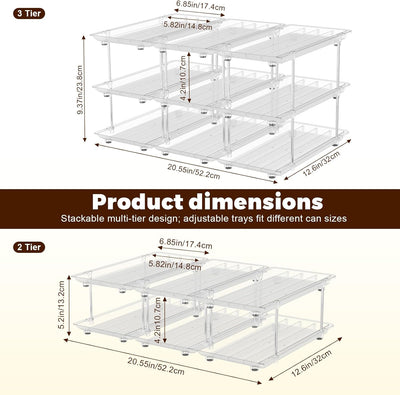 Organiz. latas comida gato modular 3 niveles 3-5oz transparente