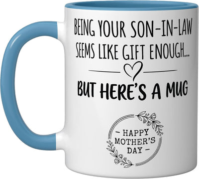 Taza cerámica día madre color azul/blanco