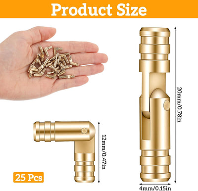 25 Pzas Cerraduras de Barril para Cajones Madera 0.16x0.79pulg