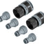 Set 6 Conectores Rapidos Negro Gris