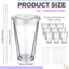 Vasos acrílicos globo nieve 16oz con pajitas y tapas doble pared