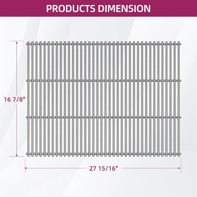 Rejillas acero inox para Charbroil 16x27pulg