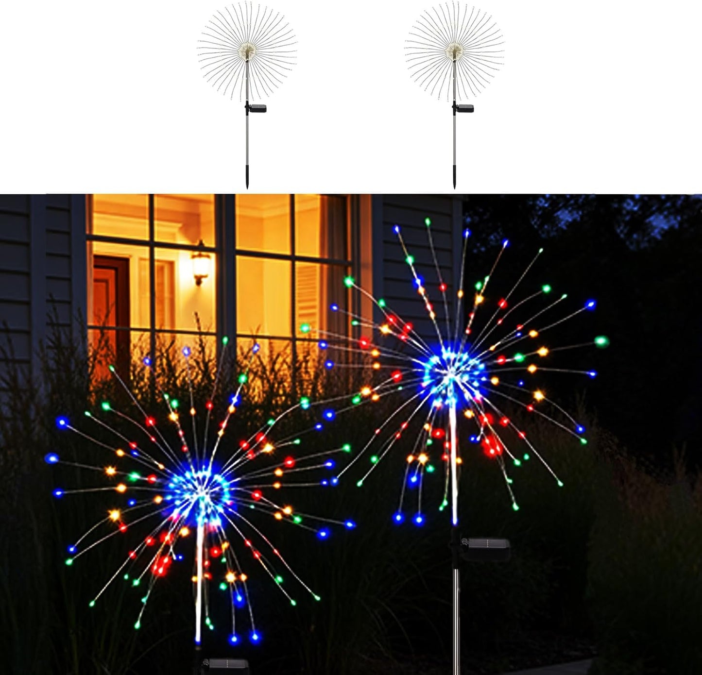 Luz solar para árbol exterior 150 LED RGB pack 2