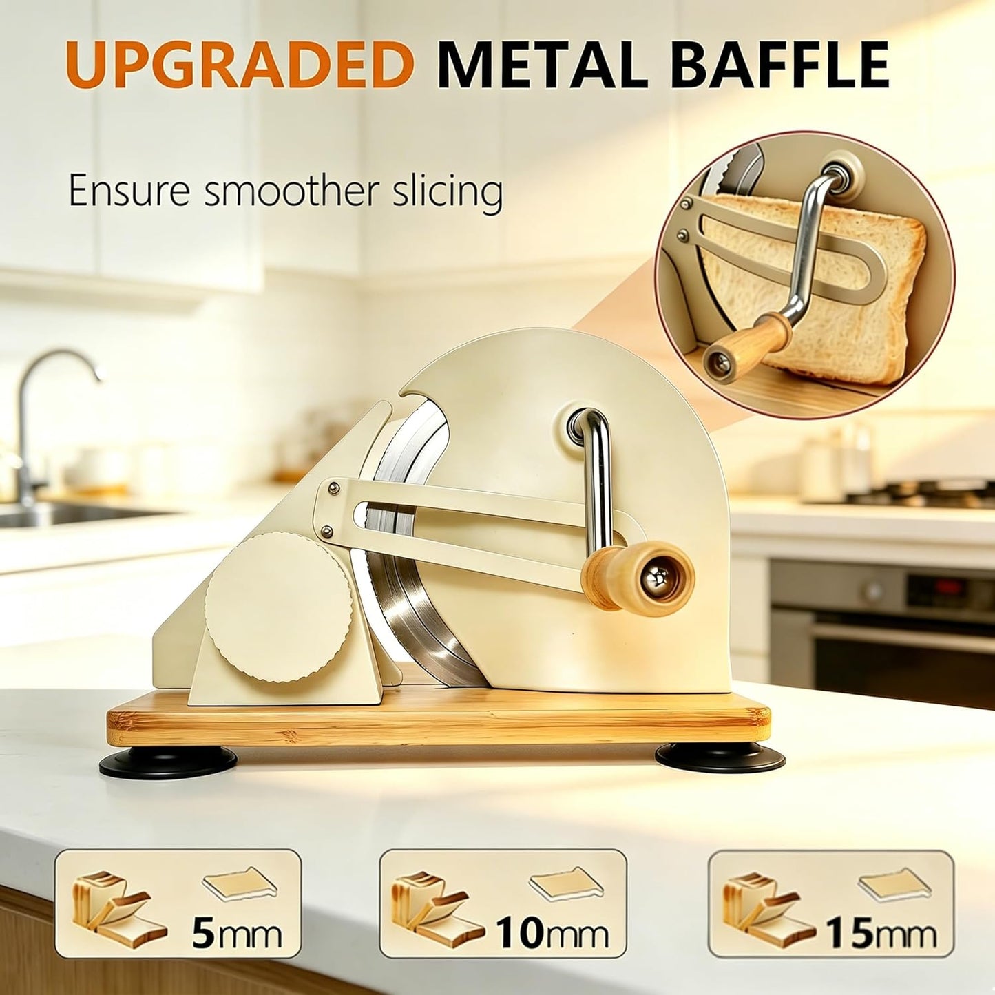 Máquina cortadora pan masa madre acero inox ajustable