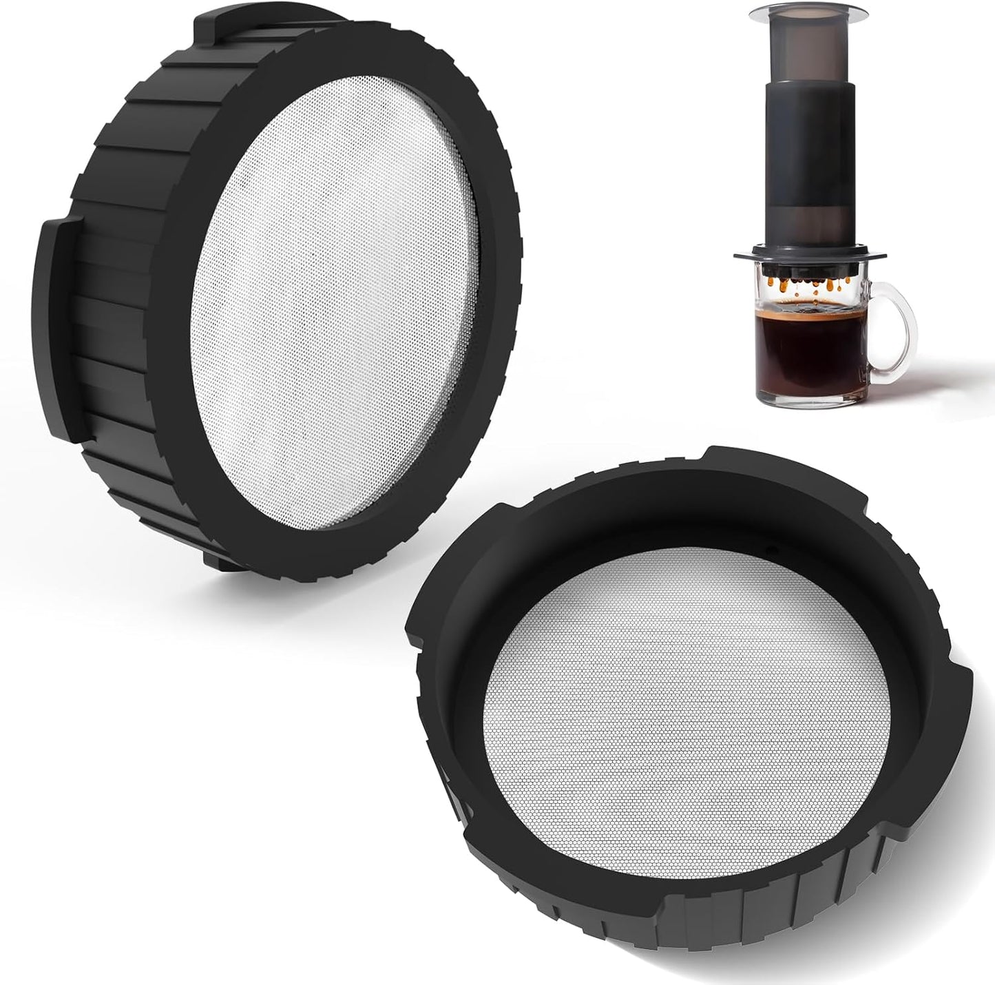 Pack 2 Filtros Café Acero Inox Comp AeroPress