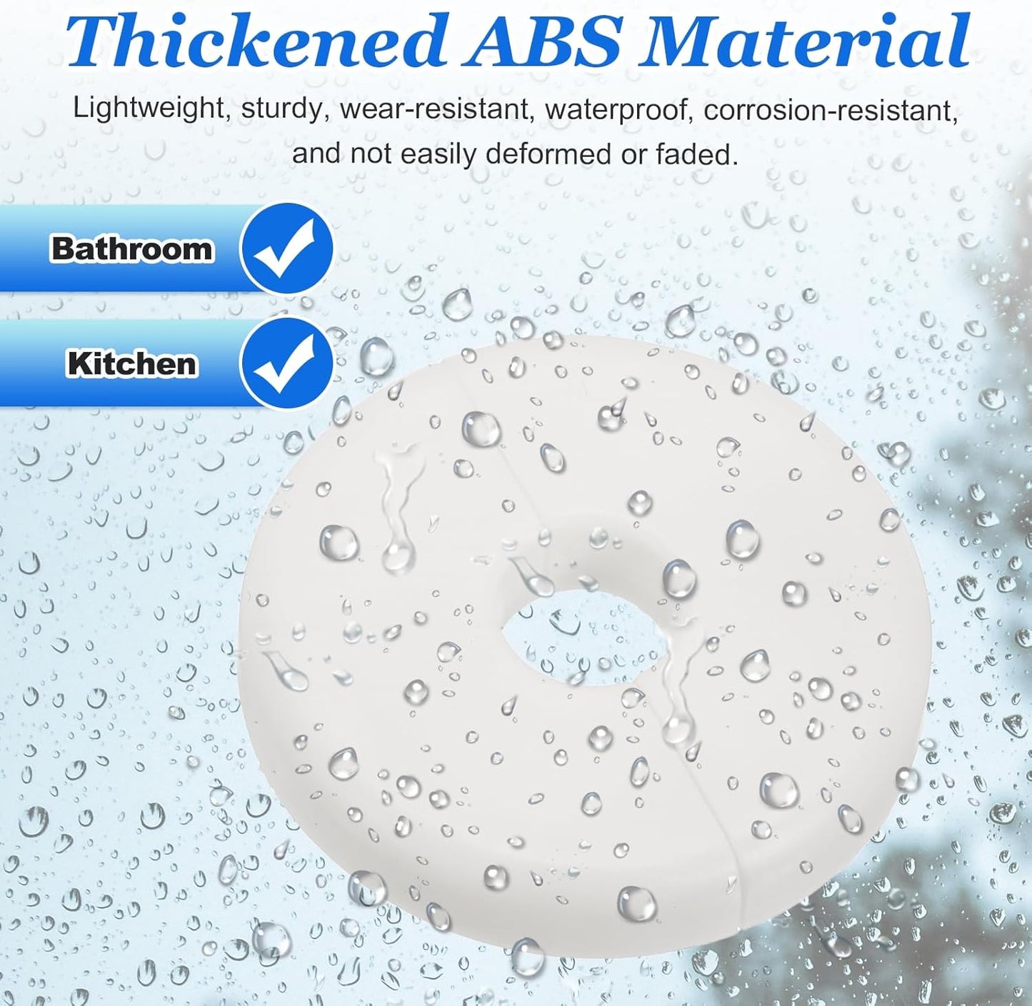 Brida brazo ducha placa ABS 0.4pulg cubierta tubería agua