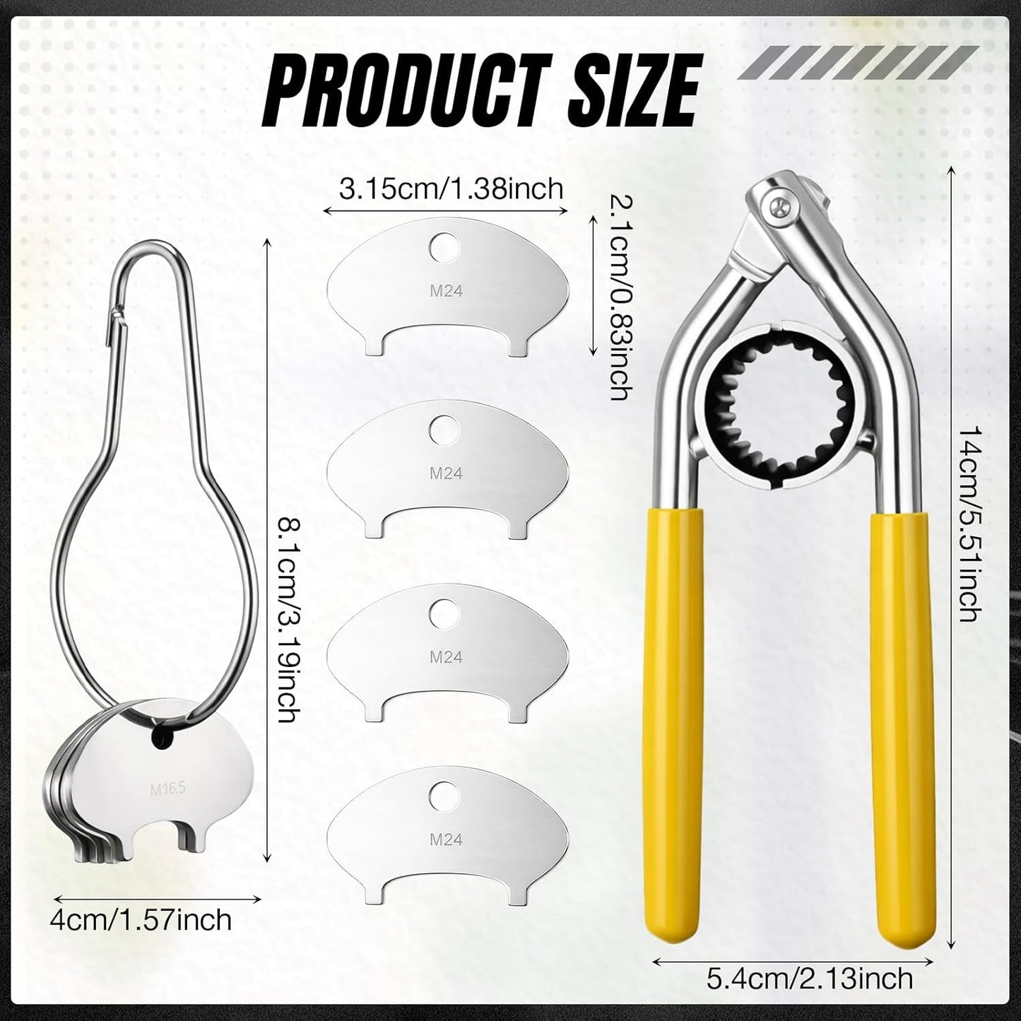 5 Pzas Llave Aireadora Acero Inox 304 para M16.5-M24