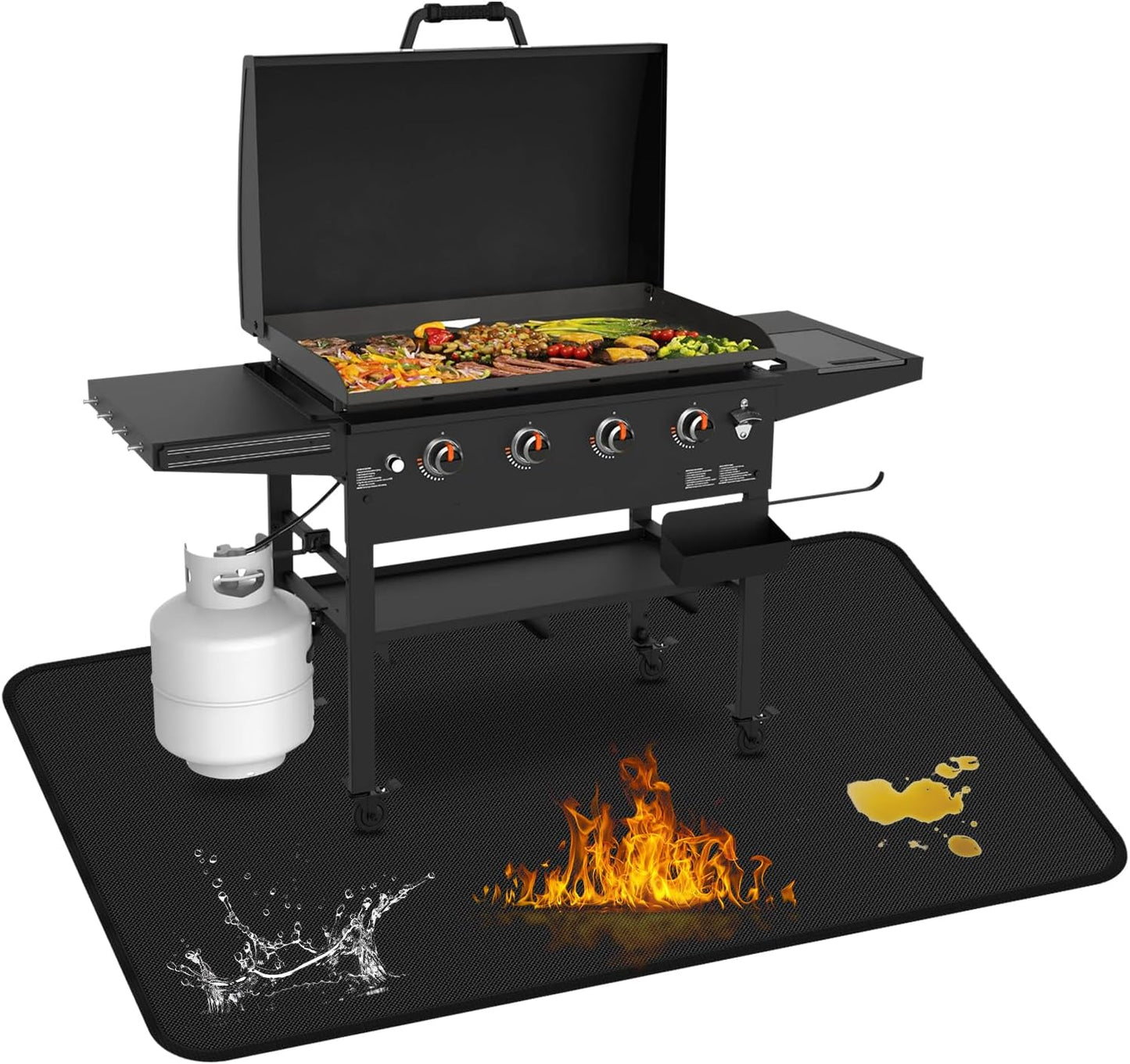 Alfombrilla ignífuga Blackstone 75x40pulg doble cara