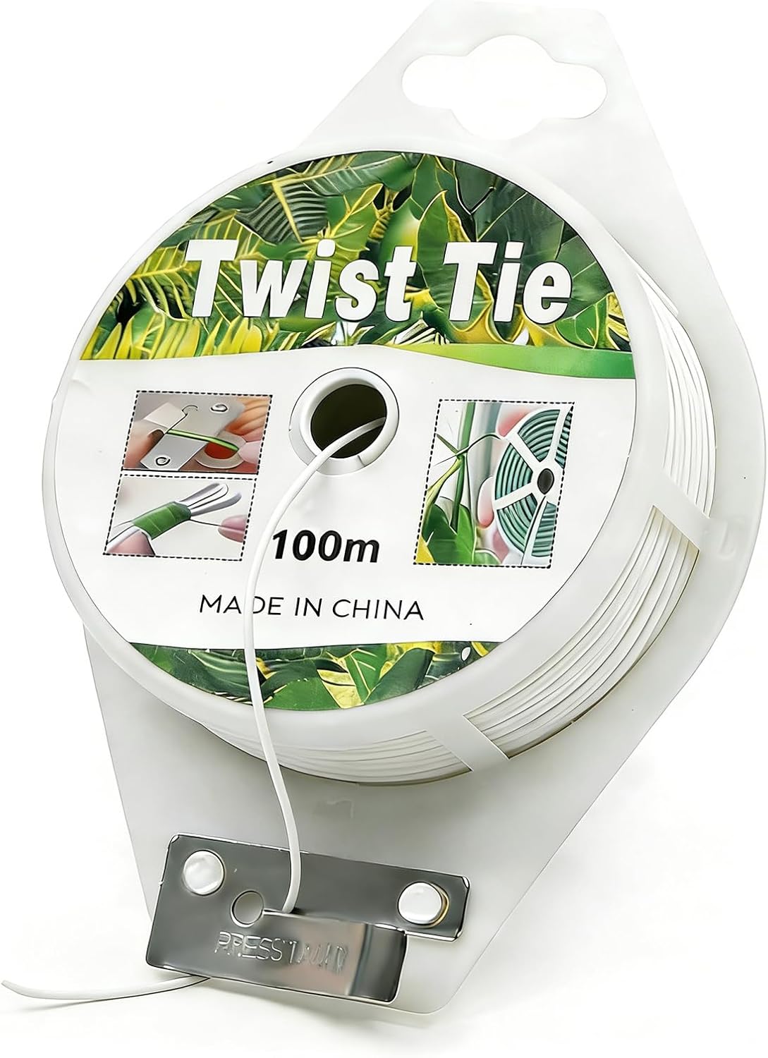 Cortadores de cuerda para jardinería 100m reutilizables blancos