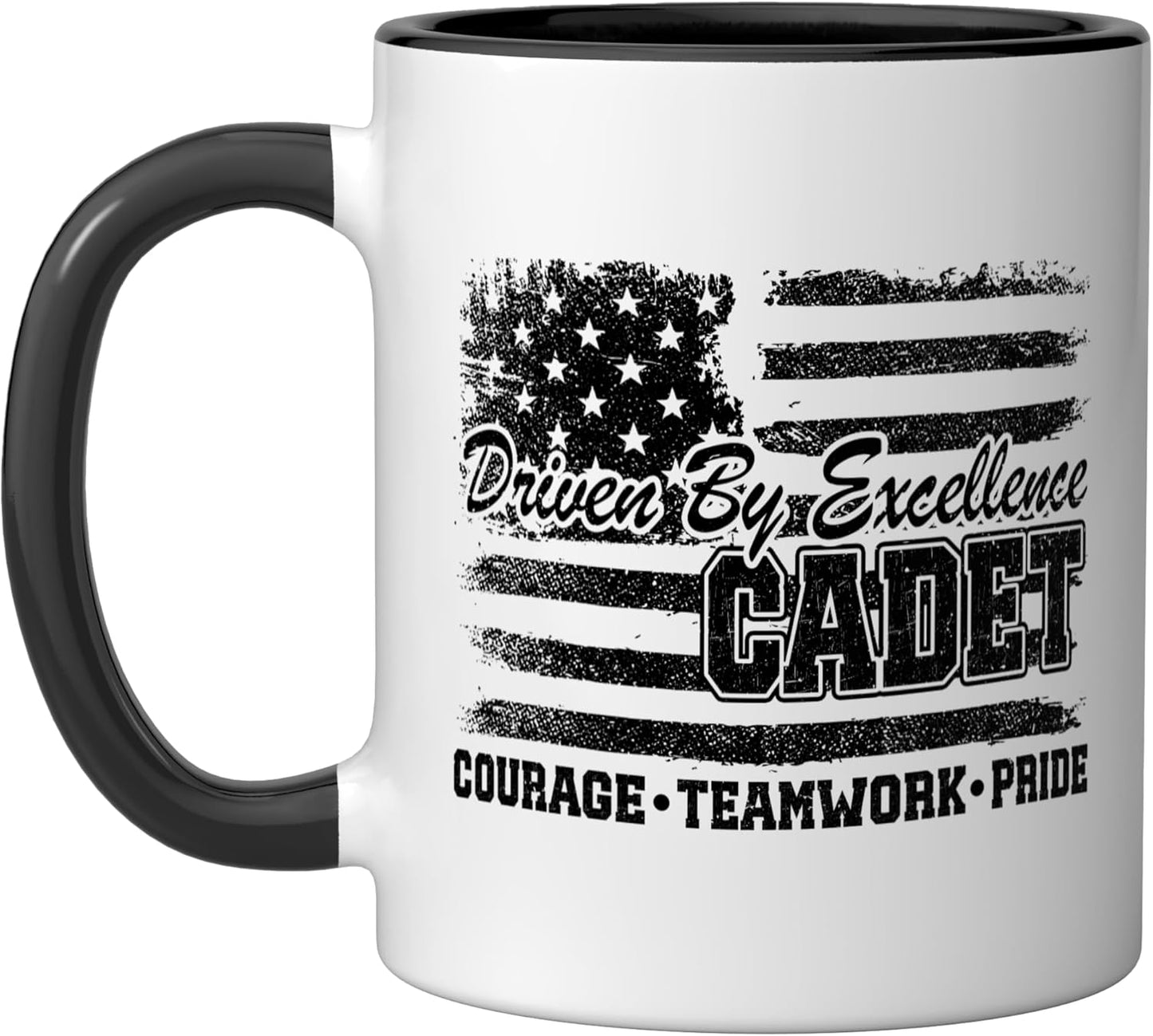 Taza cerámica Fire Cadet negra/blanca