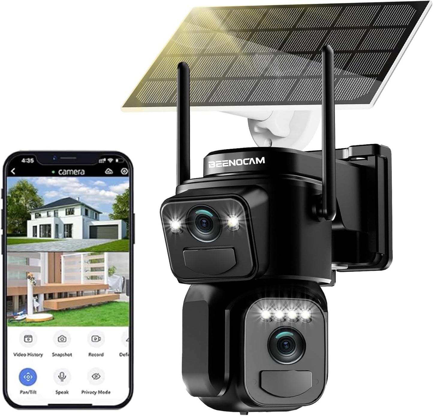 Cámaras seguridad solar 4K inalámbricas 8MP visión nocturna